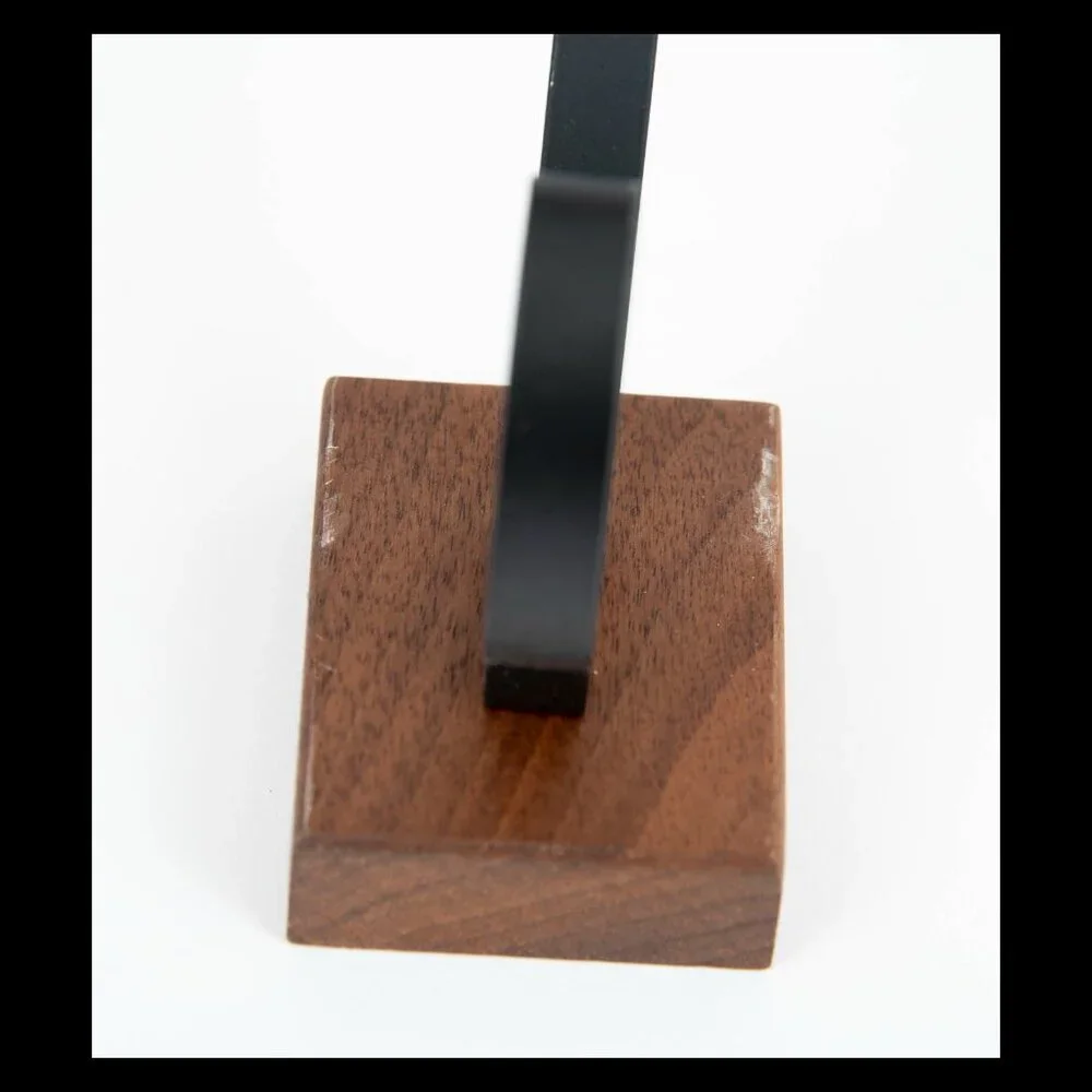 Set of 5 Large Wood and Metal Double Wall Hooks EUC